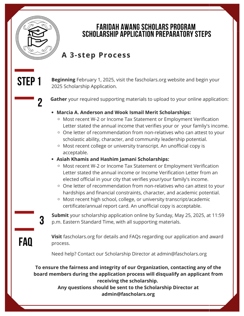 Scholarship Application Preparatory Steps.