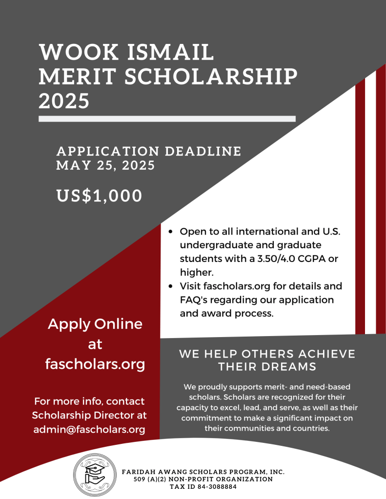 Wook Ismail Merit Scholarship 2025